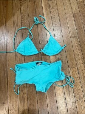 Joe Boxer Turquoise Tie-Side Bikini Set